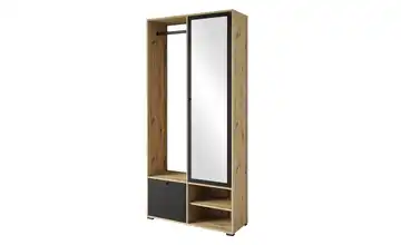 Garderobe Dingo Eiche Artisan (Nachbildung), Schwarz