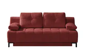 Querschläfer  aus Bouclé  Sammy Rostrot 2 Armteilkissen