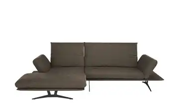 KOINOR Ecksofa  aus Flachgewebe Francis  Dunkelbraun links