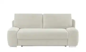 bobb Schlafsofa mit Boxspringpolsterung Viannie de Luxe Hellgrau Cordstoff
