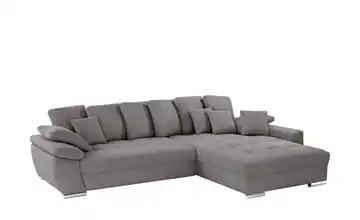 bobb Ecksofa Farina Cordstoff rechts Steingrau