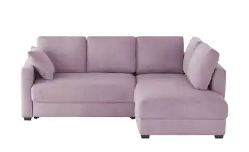 bobb Ecksofa mit Boxspringpolsterung Lisa de Luxe Lila/Violett rechts Cordstoff