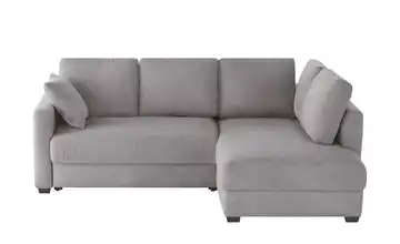 bobb Ecksofa mit Boxspringpolsterung Lisa de Luxe Dunkelgrau rechts Cordstoff