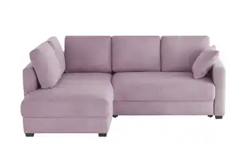 bobb Ecksofa mit Boxspringpolsterung Lisa de Luxe Lila/Violett links Cordstoff