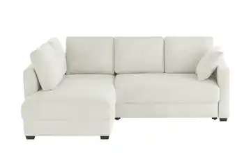 bobb Ecksofa mit Boxspringpolsterung Lisa de Luxe Hellgrau links Cordstoff