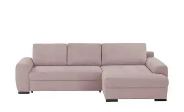 bobb Ecksofa in kuscheligem Cordstoff Soumia rechts Rosa Cordstoff