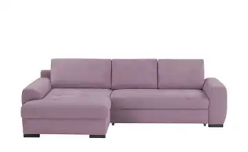 bobb Ecksofa in kuscheligem Cordstoff Soumia Lila/Violett Cordstoff links