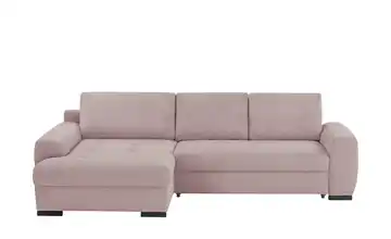 bobb Ecksofa in kuscheligem Cordstoff Soumia Rosa Cordstoff links
