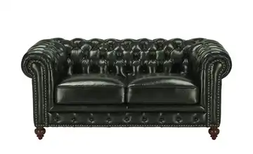 uno Ledersofa im Vintagelook Chesterfield