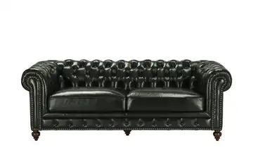 uno Ledersofa im Vintagelook Chesterfield