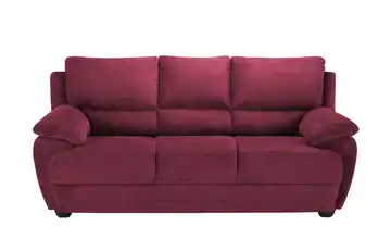 uno Sofa 3-sitzig aus Mikrofaser Nebolo Rot