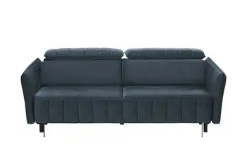 smart Schlafsofa mit verstellbaren Kopfstützen Momoka Blau Samt