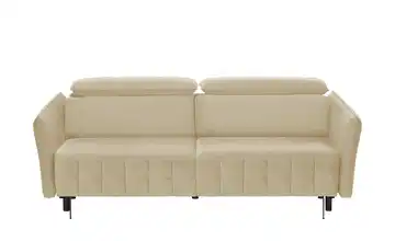 smart Schlafsofa mit verstellbaren Kopfstützen Momoka Taupe Samt