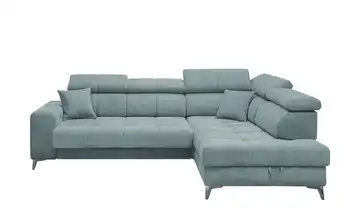 Ecksofa inklusive Stauraum Sydney Eisblau rechts