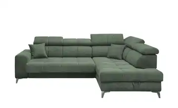 Ecksofa inklusive Stauraum Sydney Moosgrün rechts