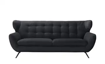 Jette Home Sofa 3-sitzig  Mellow Schwarz