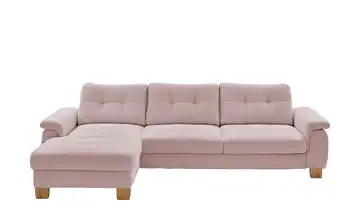 meinSofa Ecksofa  aus Cord Suna Rosa links Erweiterte Funktion