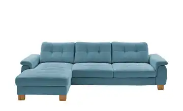 meinSofa Ecksofa  aus Cord Suna Petrol Erweiterte Funktion links