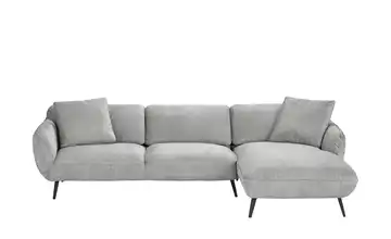 medium Ecksofa Ventus Silbergrau rechts Grundfunktion