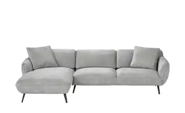 medium Ecksofa Ventus Silbergrau links Grundfunktion