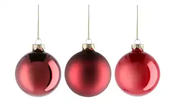 Weihnachtskugeln, 16er Set Rot, Dunkelrot