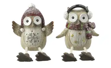 HOME STORY Dekofigur Eulen - 2er Set