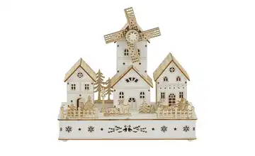  LED Holzwindmühle  