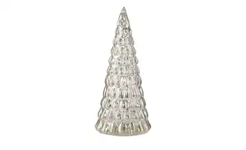 HOME STORY Deko LED Tannenbaum silberfarben
