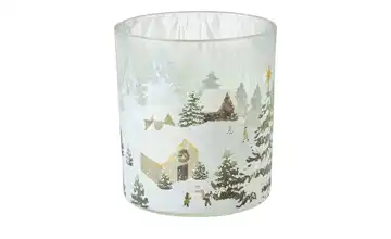 HOME STORY Teelichtglas Winterlandschaft  