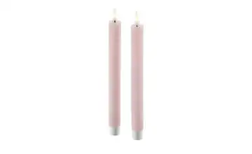 HOME STORY LED Stabkerze, 2er Set Rosa