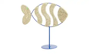 HOME STORY Deko Fisch Beige, Blau