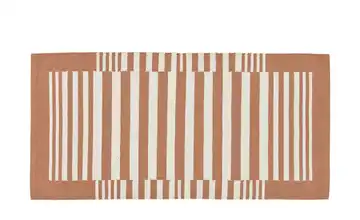 Kelim-Teppich Buri Creme, Korallenrot