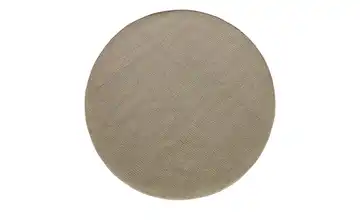Handweb-Teppich Skovde Ø 160 cm Braun rund