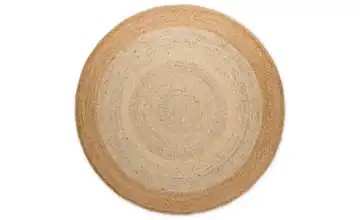 Hanse Home Juteteppich Natur, Goldfarben, Elfenbein Ø 240 cm 240 cm