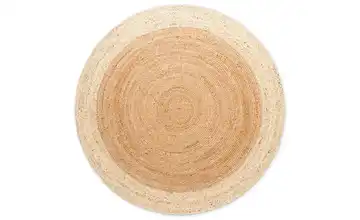 Hanse Home Juteteppich 100 cm 100 cm 100 cm Ø 100 cm Natur, Elfenbein, Goldfarben