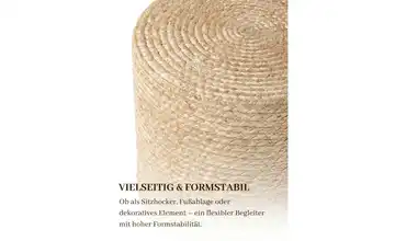 Hanse Home Jute Pouf  