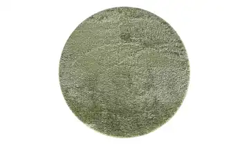 como Shaggy Macio Grün Ø 120 cm rund
