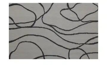 como Webteppich Mellow Anthrazit, Weiß Linien 80x150 cm