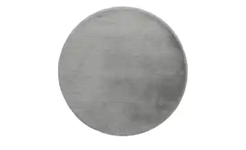 como Hochflorteppich Bunny Ø 160 cm Hellgrau