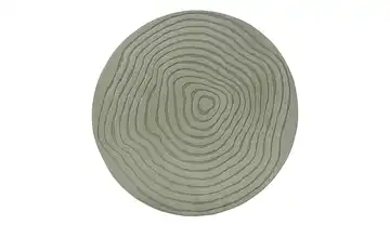 Webteppich Elio Grün organische Kreise Ø 120 cm