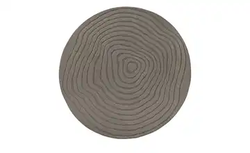 Webteppich Elio Braun organische Kreise Ø 120 cm