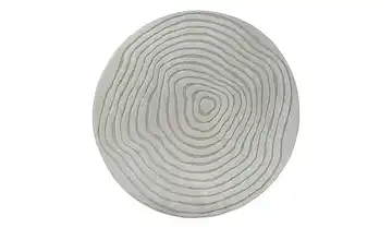 Webteppich Elio Grau organische Kreise Ø 120 cm