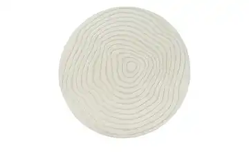 Webteppich Elio Creme organische Kreise Ø 160 cm