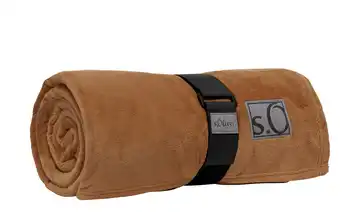 S.Oliver Kuscheldecke Kuschelsoft Cognacbraun 150x200 cm