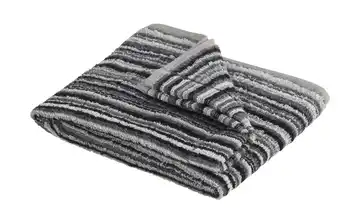 como Gästetuch Jacquard Streifen Gästetuch Grau