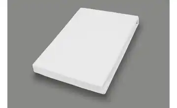 Bio-Mako-Jersey Spannbettuch Weiß 90x200 cm
