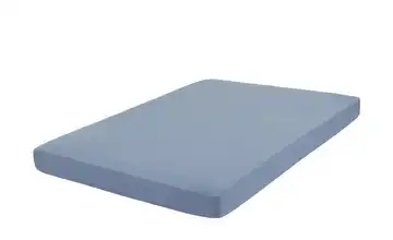 Como Green Bio-Mako-Jersey Spannbettuch Blau 90x200 cm
