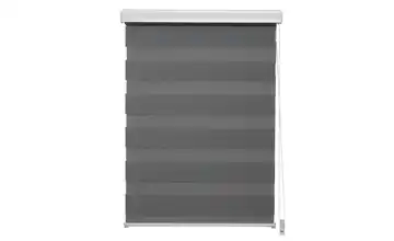 buchheister Doppelrollo mit Blende 160 cm 140 cm Grau