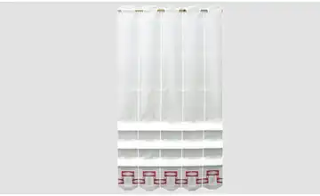 FLORENTINA Scheibengardine Bordeauxrot, Weiß 175 cm 80 cm