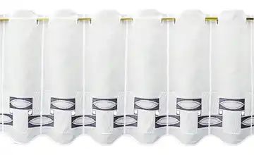 FLORENTINA Scheibengardine Anthrazit, Weiß 65 cm 144 cm